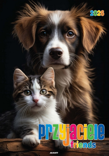 Kalendarz ścienny mały spirala KSMS-7 Przyjaciele  Avanti